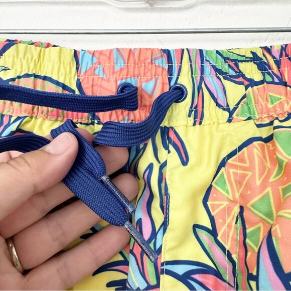 Tipsy Elves Pina Colada Short Swim Trunk Bright Neon Board Shorts Vacation Sz S - Picture 4 of 11